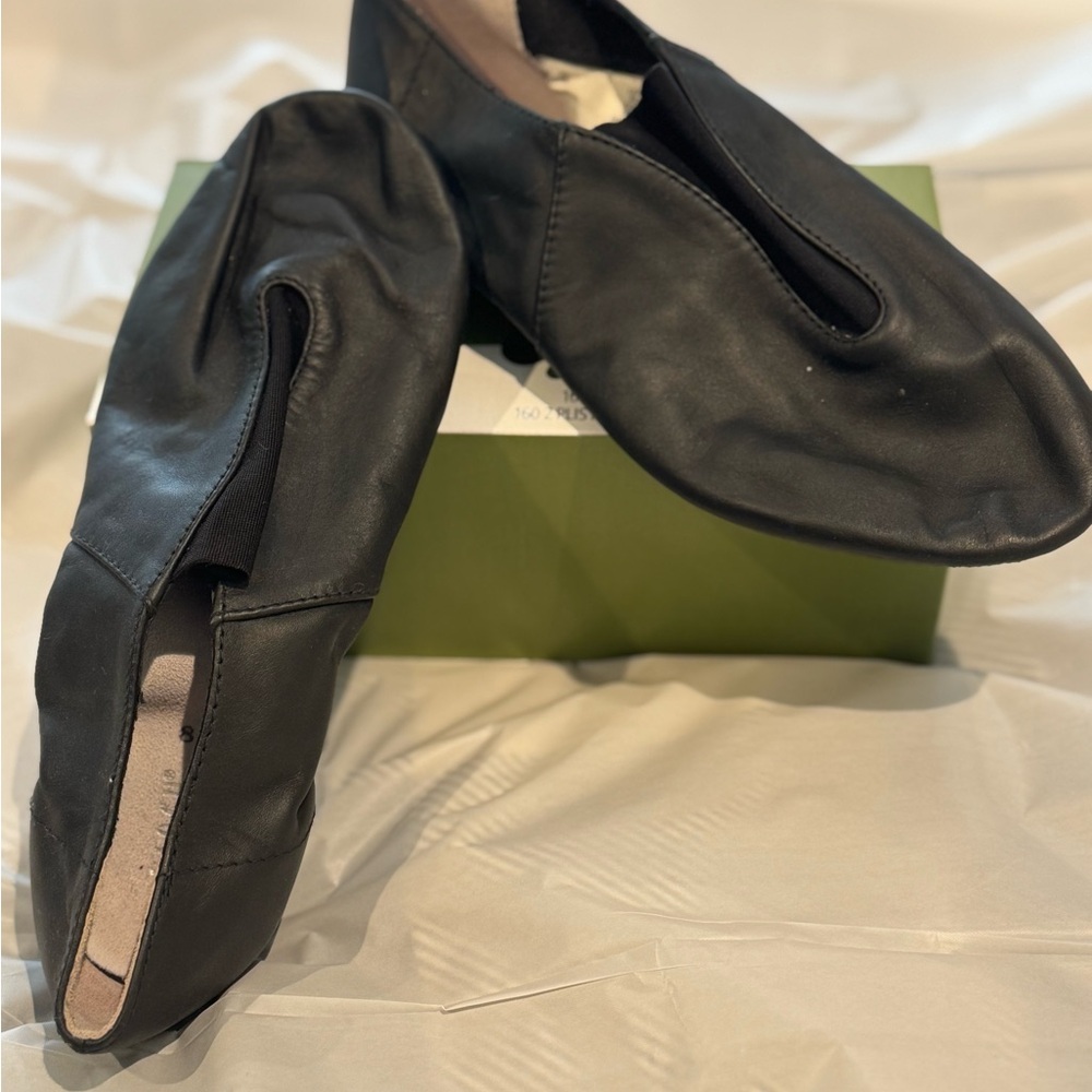 Black Leather Slip-OnJazz/Dance Shoes